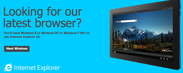 Descarga Internet Explorer 10 Preview para Windows 7