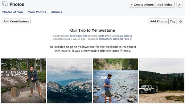 Facebook lanza la opción de álbumes de fotos compartidos!