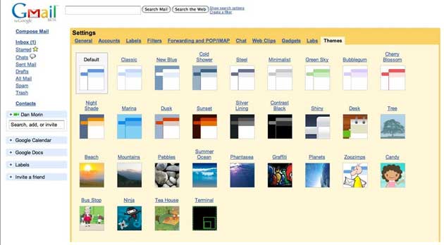 Google lanza Gmail themes