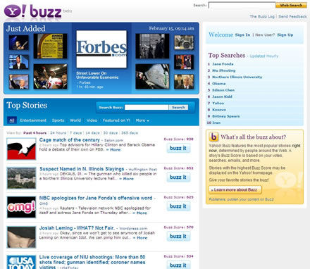 Yahoo Buzz, nueva competencia de Digg